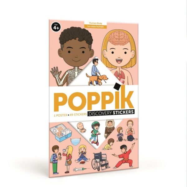 Poppik - Gran Póster de Pegatinas "El Cuerpo Humano"