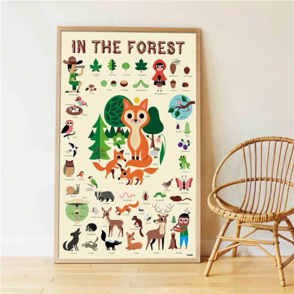 Poppik - Gran Póster de Pegatinas "Bosque" - Imagen 8