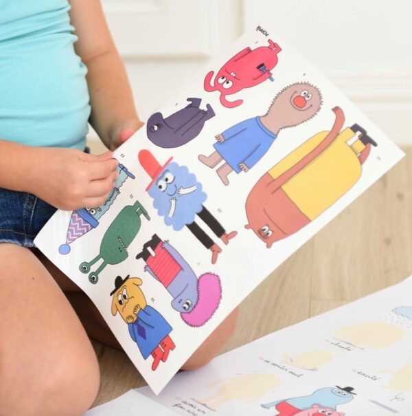 Poppik - Gran Póster de Pegatinas "Las Emociones" - Imagen 5