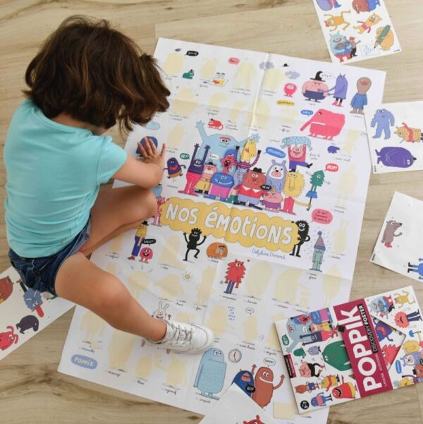 Poppik - Gran Póster de Pegatinas "Las Emociones" - Imagen 4